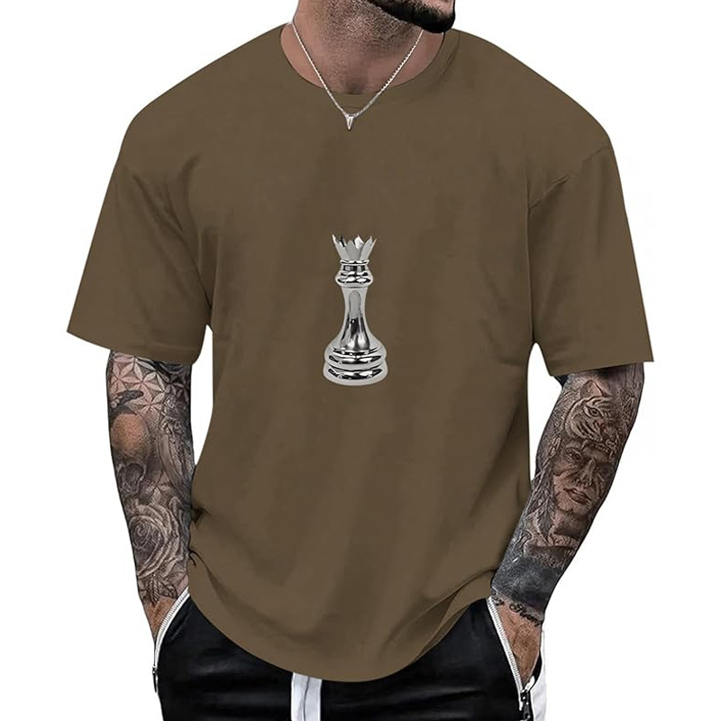 Men's Chess Graphic Crew Neck T-Shirt
