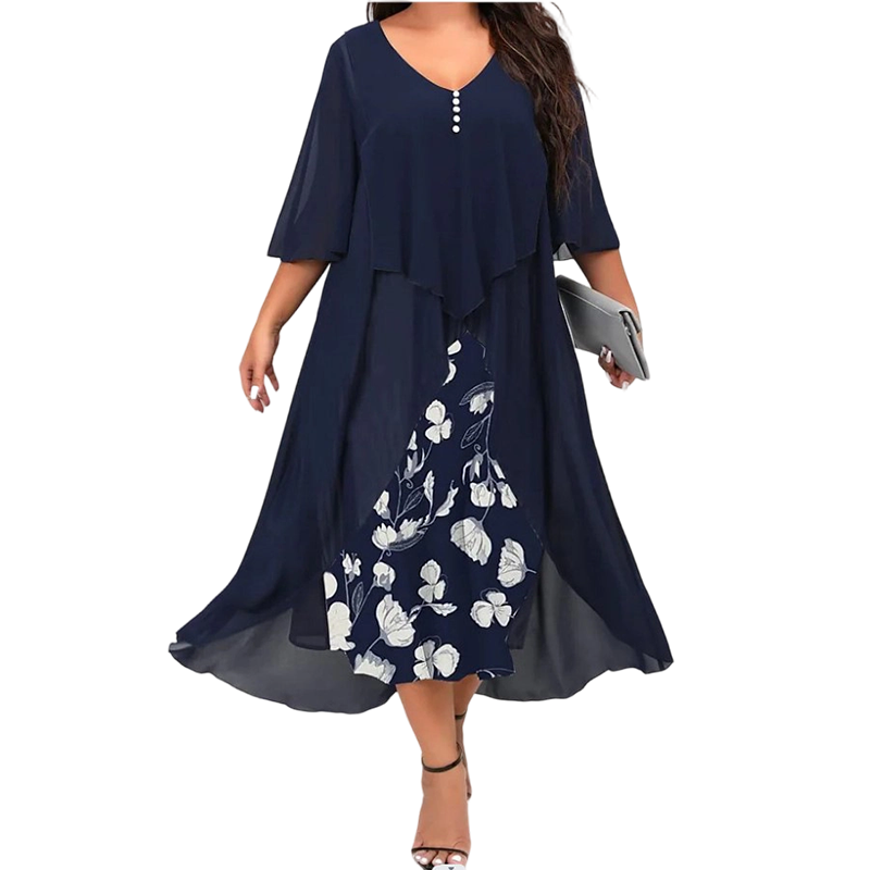 Women's Casual Loose Fit Floral Print Dress