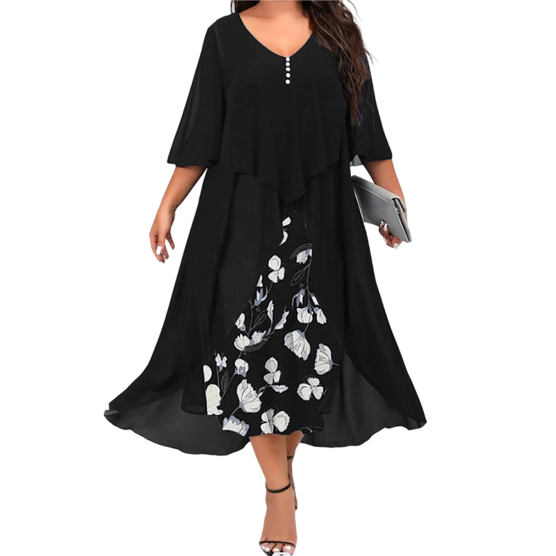 Women's Casual Loose Fit Floral Print Dress