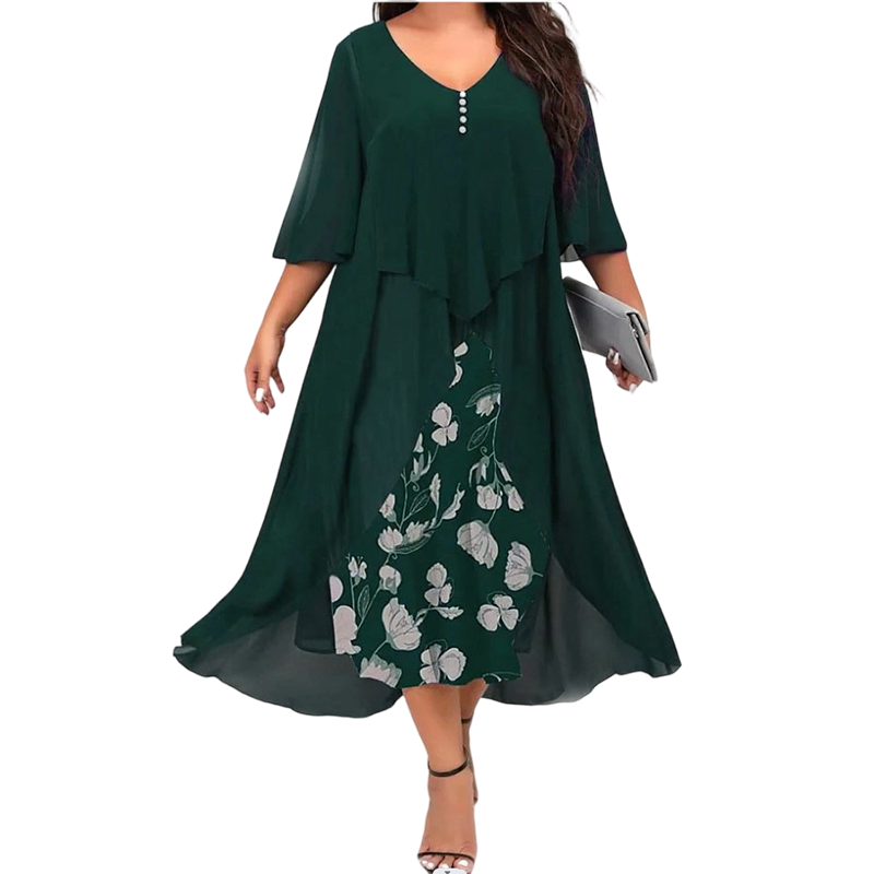 Women's Casual Loose Fit Floral Print Dress