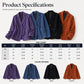 Women Vintage Corduroy Jacket Casual Loose Fit Suit Collar Outerwear with Pockets
