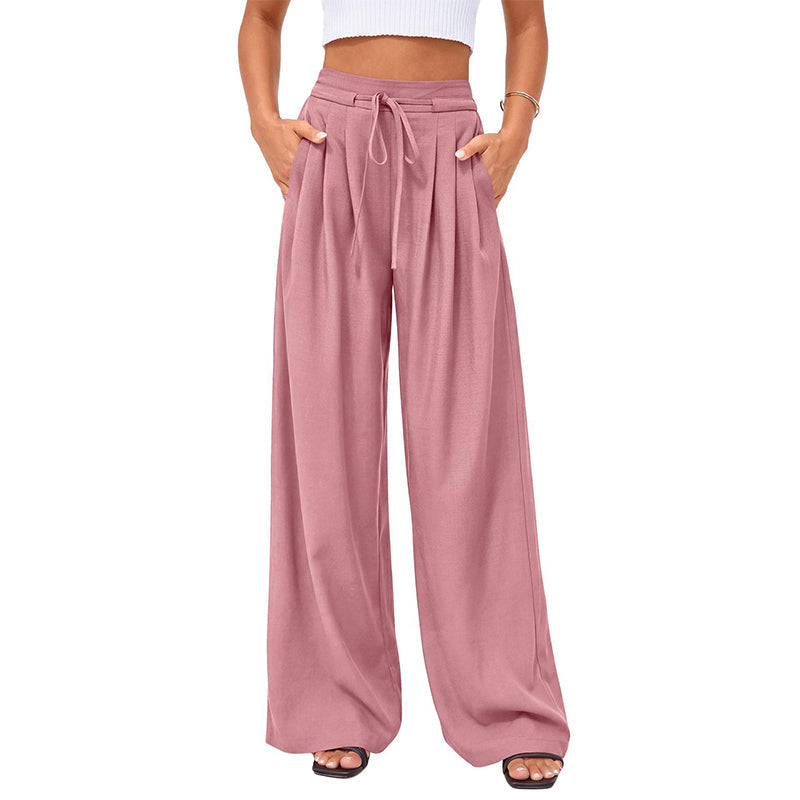⌛Limited-Time Offer✨Women's Casual Flowy Pleated Wide-Leg Pants – Flowy Relaxed Fit Pants For Effortless Everyday Elegance🤍