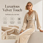 ⌛Limited-Time Offer-Women's Elegant Velvet Cowl Neck Dress – Luxe Soft Texture With Flattering Feminine Silhouette 🤍