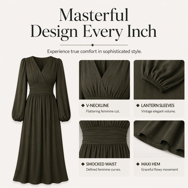 Women's High Slit Deep V Neck Maxi Dress