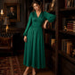 Women's High Slit Deep V Neck Maxi Dress
