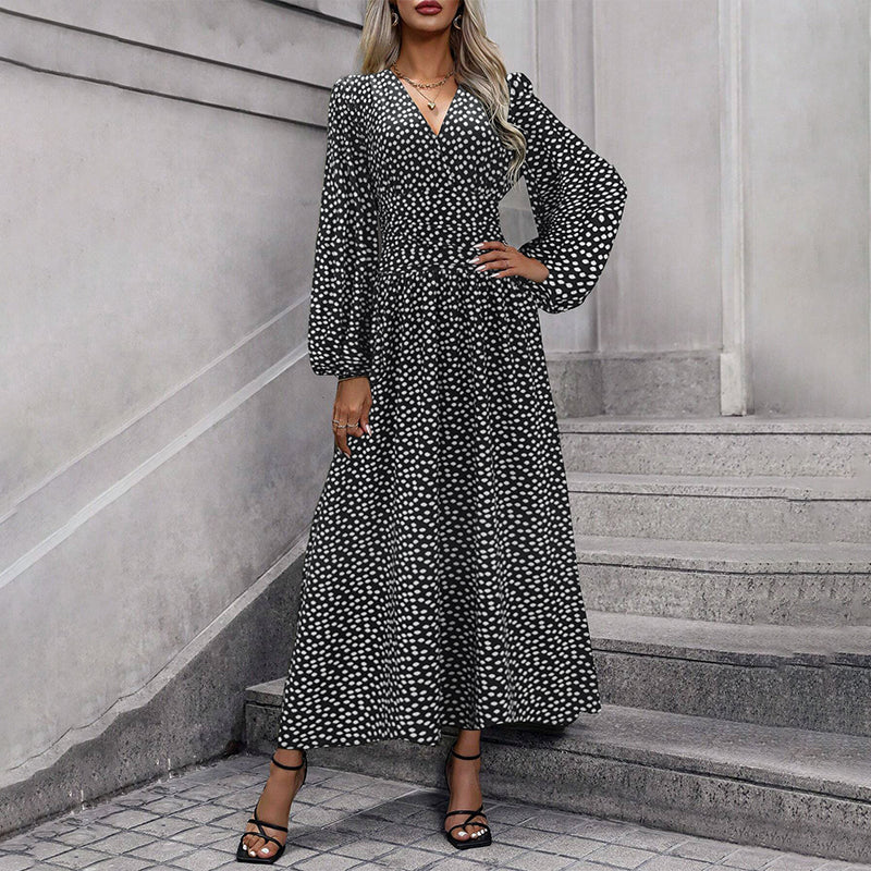 Women's High Slit Deep V Neck Maxi Dress