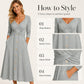 👖✨ Women's Casual Cross-Front V-Neck Cotton Dress