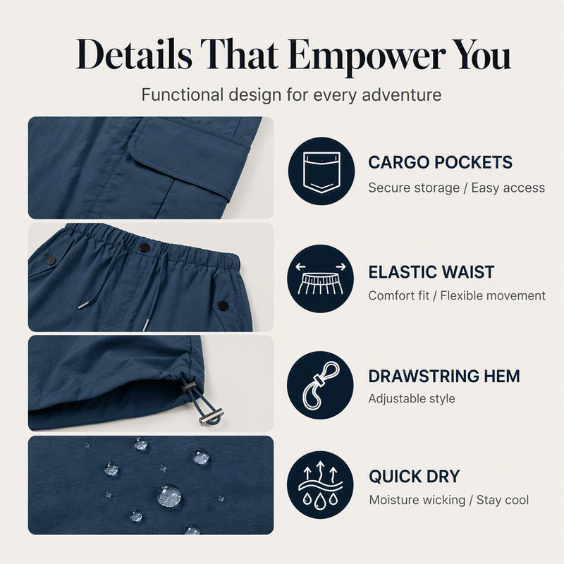 Women's Lightweight Quick Dry Cargo Capri Pants