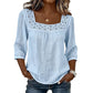 Women’s Square Neck Lace Crochet Blouse