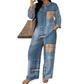 Women's Long Sleeve Top & Wide Leg Pants Set
