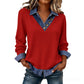 ⏰Last Day Sale 55% Off 👚 Women's Casual Patchwork Long Sleeve Top
