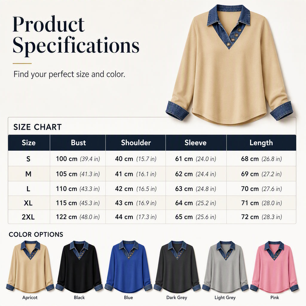 ⏰Last Day Sale 55% Off 👚 Women's Casual Patchwork Long Sleeve Top