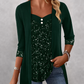 💞Women's Sequin Patchwork Mock Two-Piece Top – Sparkle With Effortless Style👚