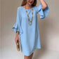 Women's Ruffle Bell Sleeve Dress