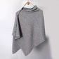🌸New Arrival !✨Women's Cozy Asymmetrical Poncho with Button Details