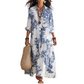 🍂 Women's Floral Print Maxi Dress – Feminine Elegance Meets Effortless Autumn Style