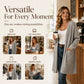 🍂 Women's Ribbed Knit Cardigan – Cozy Texture Meets Effortless Autumn Style