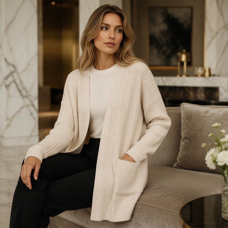 🍂 Women's Ribbed Knit Cardigan – Cozy Texture Meets Effortless Autumn Style
