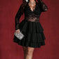✨Show Off Your Sexy Side-Women's Lace Patchwork V-Neck Long Sleeve Dress