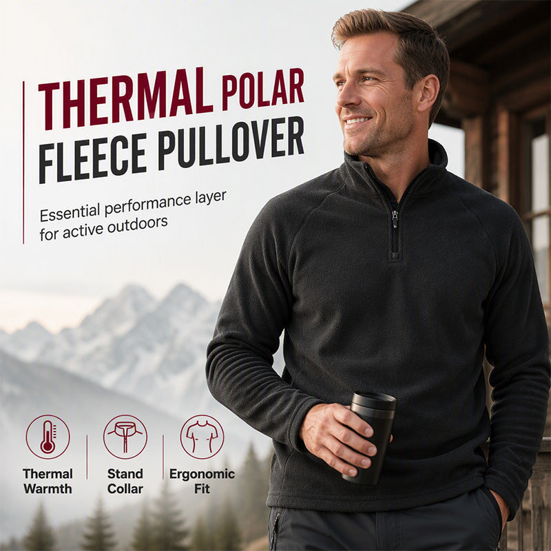 ⌛Limited-Time Offer-Men’s Warm Fleece Quarter-Zip Pullover