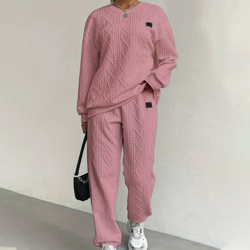 🌸Hot Sale 50% OFF💖Casual Long Sleeve Knit Pullover & Pants 2-Piece Set