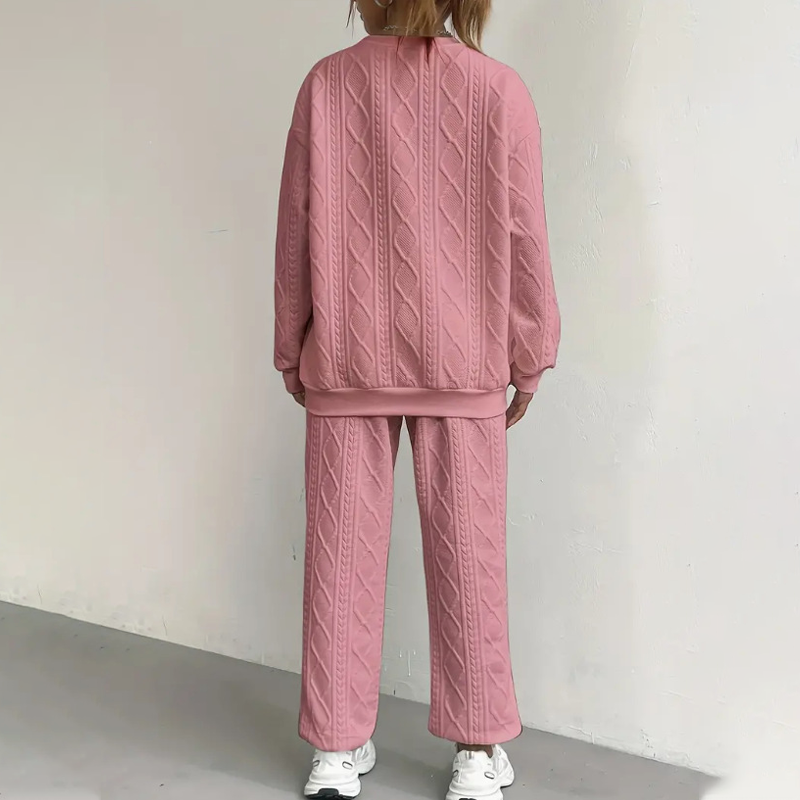🌸Hot Sale 50% OFF💖Casual Long Sleeve Knit Pullover & Pants 2-Piece Set