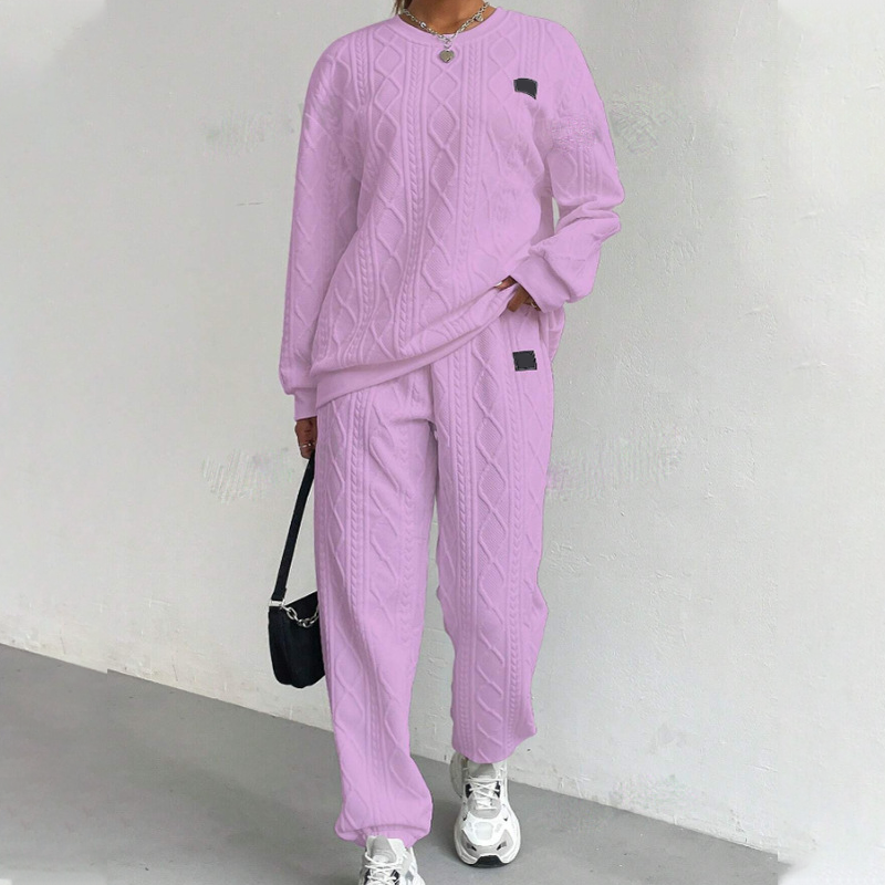 🌸Hot Sale 50% OFF💖Casual Long Sleeve Knit Pullover & Pants 2-Piece Set
