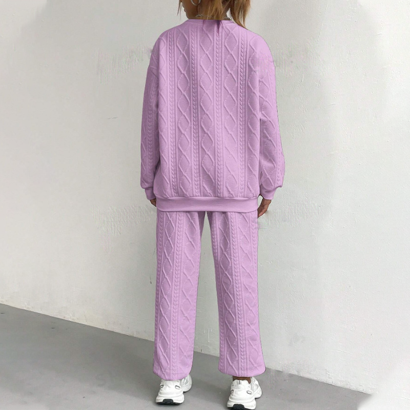🌸Hot Sale 50% OFF💖Casual Long Sleeve Knit Pullover & Pants 2-Piece Set