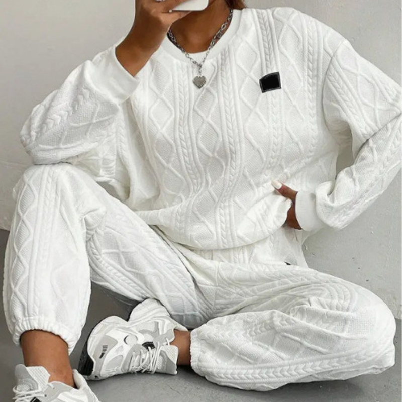 🌸Hot Sale 50% OFF💖Casual Long Sleeve Knit Pullover & Pants 2-Piece Set