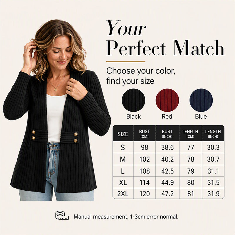 ✨ YOUR EVERYDAY GO-TO | Ribbed Knit Cardigan -50%