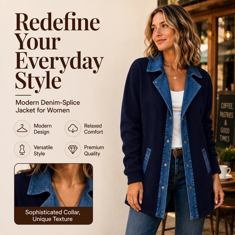 🏆Bestseller 🧥 Denim Patchwork Casual Jacket – Effortless Layering & All-Day Comfort for Every Look
