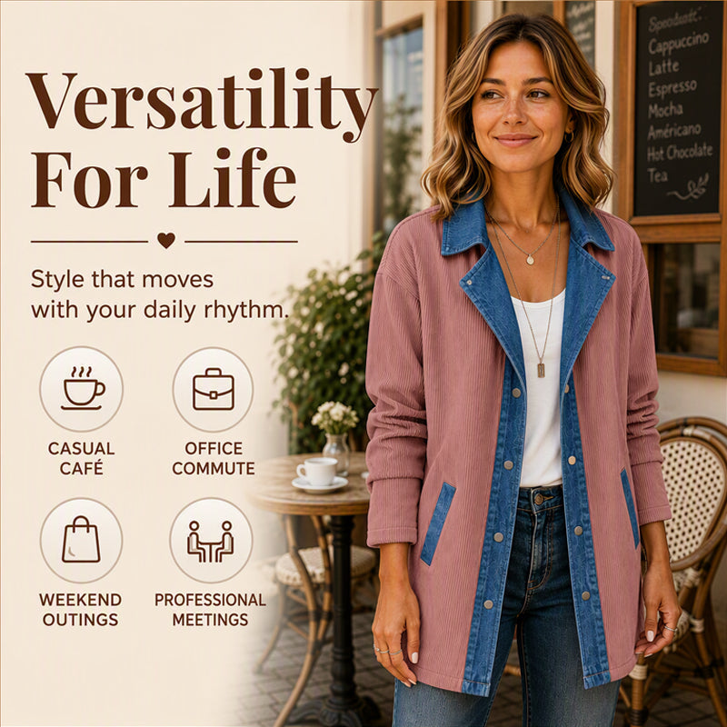 🏆Bestseller 🧥 Denim Patchwork Casual Jacket – Effortless Layering & All-Day Comfort for Every Look