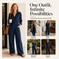 🍂 Women’s Wide-Leg Cargo Jumpsuit – Effortless Utility Style & Autumn Comfort