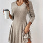Women's Knit Long Sleeve A-Line Dress