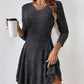 Women's Knit Long Sleeve A-Line Dress