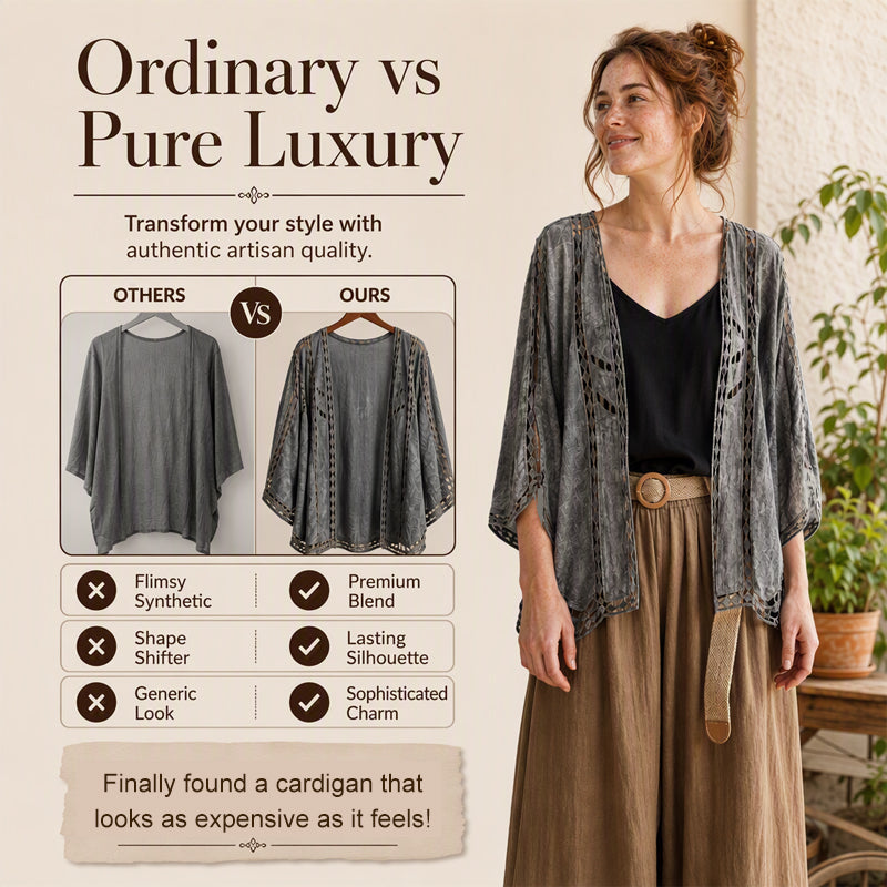 ✨ Effortless Layering | Women's Openwork Lace Knit Cardigan