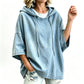 🍂 Women's Casual Loose Denim Hoodie – Relaxed Comfort & Effortless Autumn Style