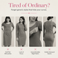 Women's Ruched Midi Dress with 3D Rose Details