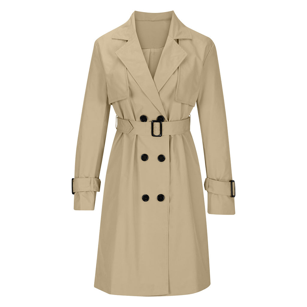 🍂 Women’s Double-Breasted Trench Coat – Timeless Elegance & Effortless Autumn Style