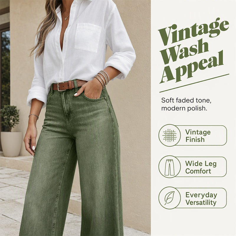 ✨ Leg-Lengthening Wide-Leg Jeans – Flattering Fit & Effortless Autumn Style