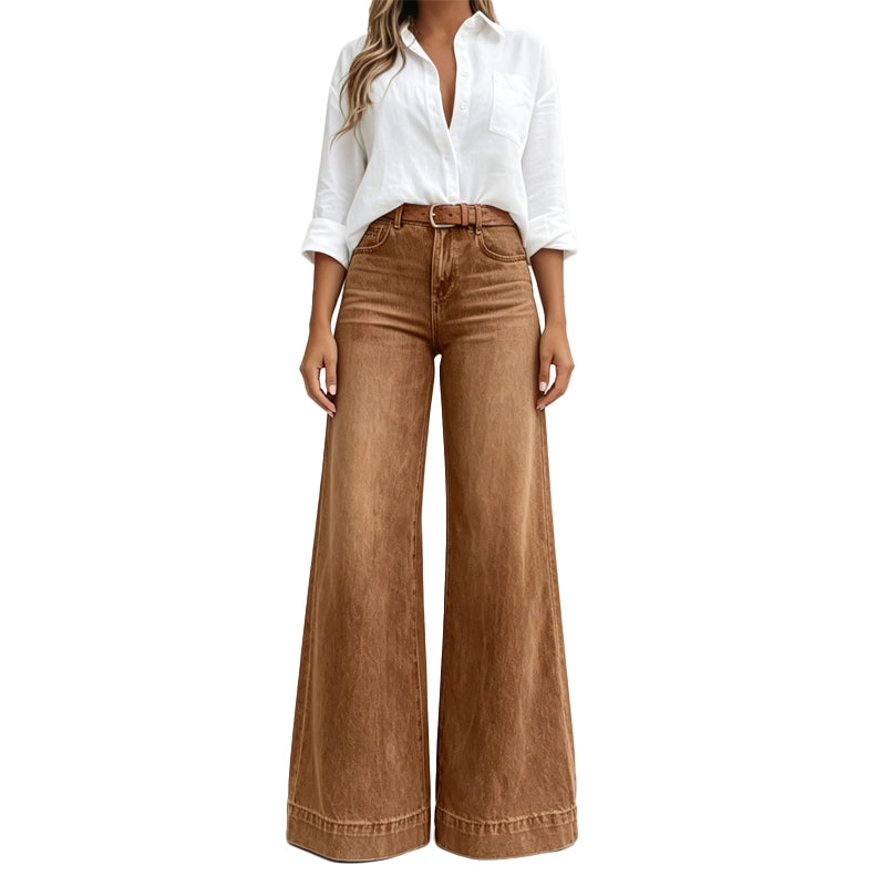 ✨ Leg-Lengthening Wide-Leg Jeans – Flattering Fit & Effortless Autumn Style