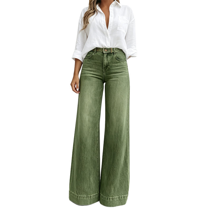 ✨ Leg-Lengthening Wide-Leg Jeans – Flattering Fit & Effortless Autumn Style