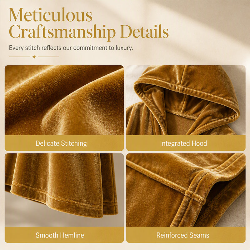 Women's Casual Velvet Hooded Cardigan