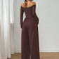 🥳AUTUMN HOT SALE🥳🍂50K+ SOLD!💥50% OFF! Women's Elegant Halter Neck Deep V Jumpsuit