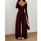 🥳AUTUMN HOT SALE🥳🍂50K+ SOLD!💥50% OFF! Women's Elegant Halter Neck Deep V Jumpsuit