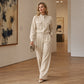 ✨ Effortless Everyday Style | Women's Stand-Collar Jacket & Wide-Leg Pants 2-Piece Set