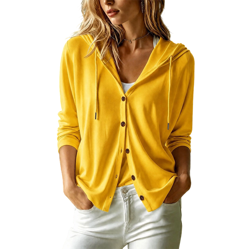 Hot Sale 50% OFF💖Women's Relaxed Hooded Button-Down Cardigan
