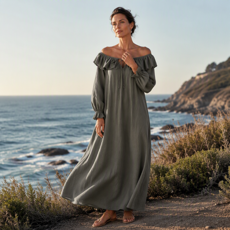 ⌛Limited-Time Offer-Women's Casual Off-Shoulder Maxi Dress