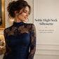 Women's Lace Splicing Long Sleeve Maxi Dress