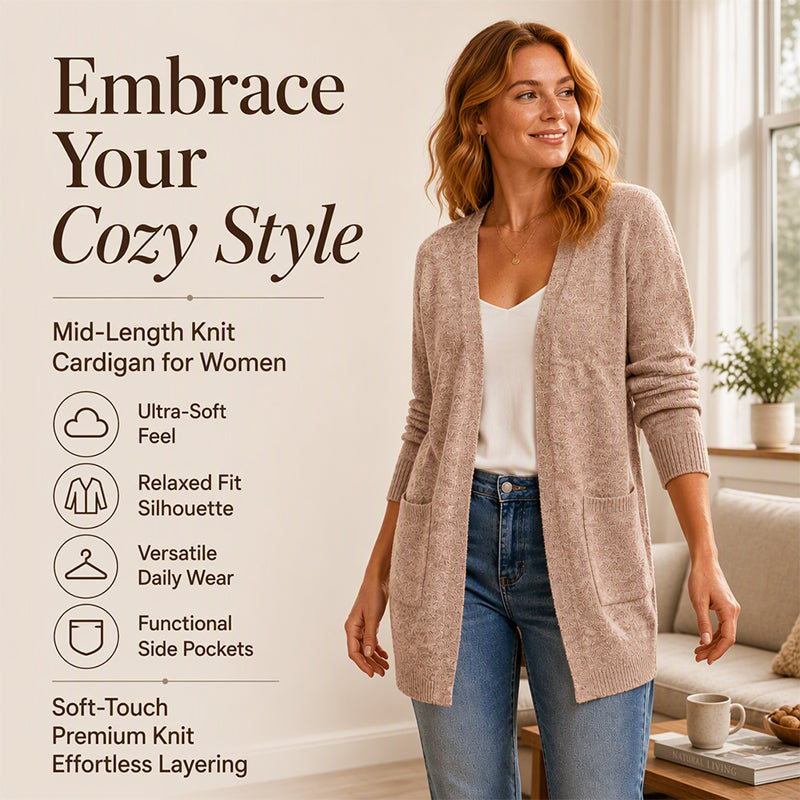 ⌛Limited-Time Offer-Women's Casual Open Front Knit Cardigan